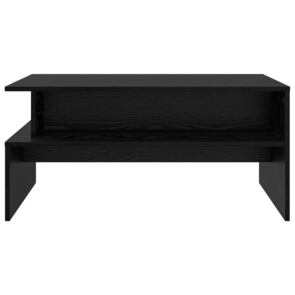 Salontafel Zwart Eiken 90 x 55 x 42,5 cm Bewerkt hout is nu te koop bij PeponiXL, paradijselijk wonen!