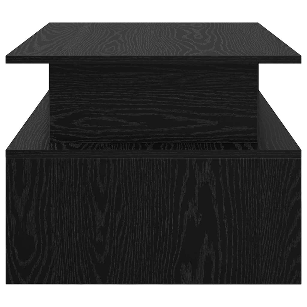 Salontafel Zwart Eiken 90 x 55 x 42,5 cm Bewerkt hout is nu te koop bij PeponiXL, paradijselijk wonen!