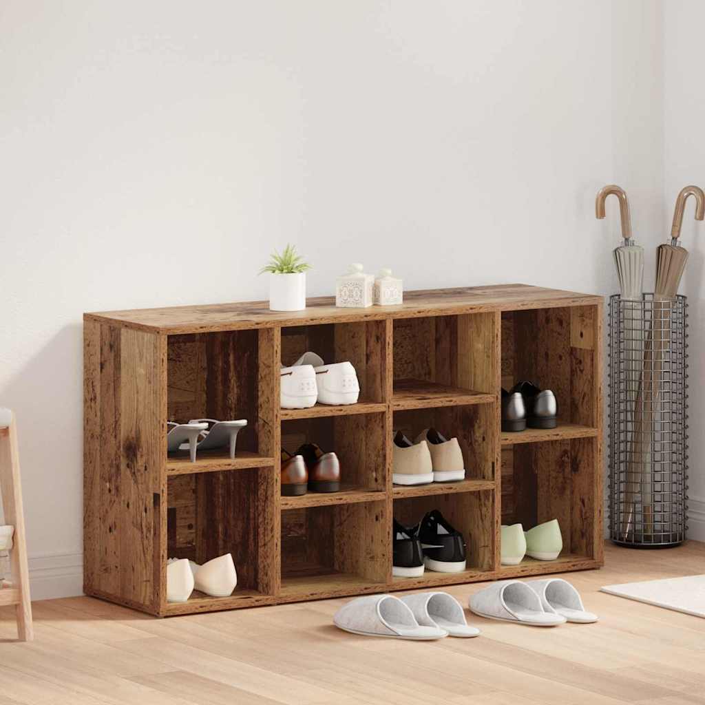 Schoenenbank met plank Oudhout 103 x 30 x 54,5 cm Bewerkt hout is nu te koop bij PeponiXL, paradijselijk wonen!