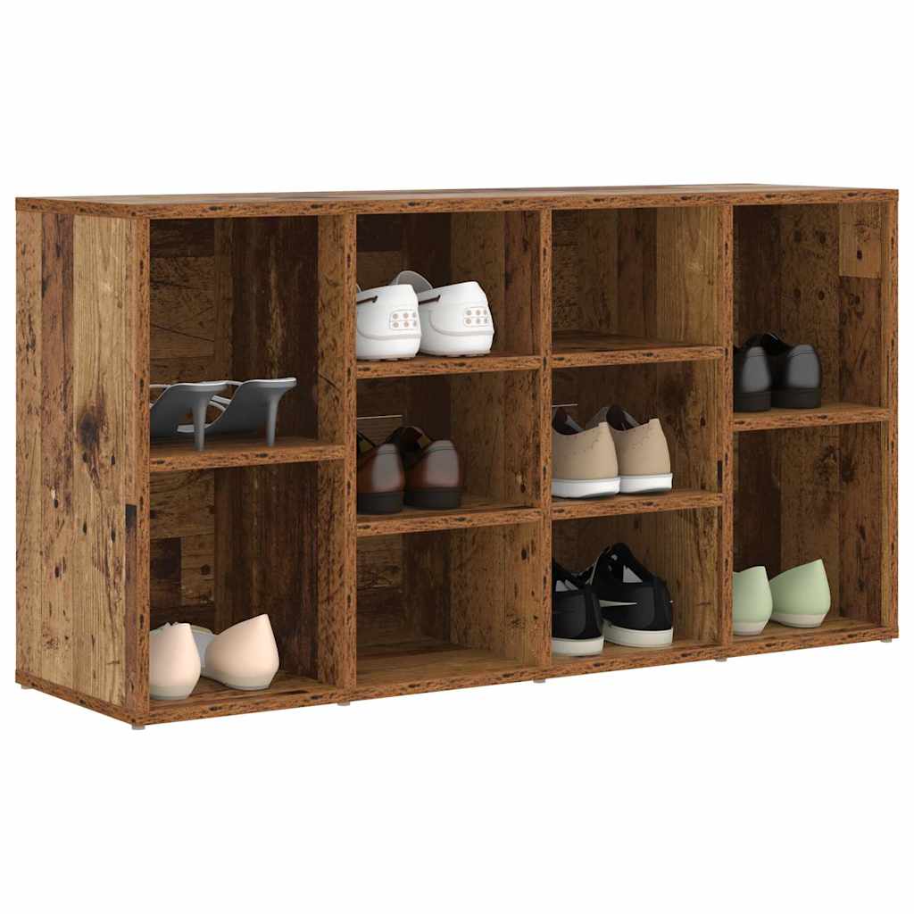 Schoenenbank met plank Oudhout 103 x 30 x 54,5 cm Bewerkt hout is nu te koop bij PeponiXL, paradijselijk wonen!