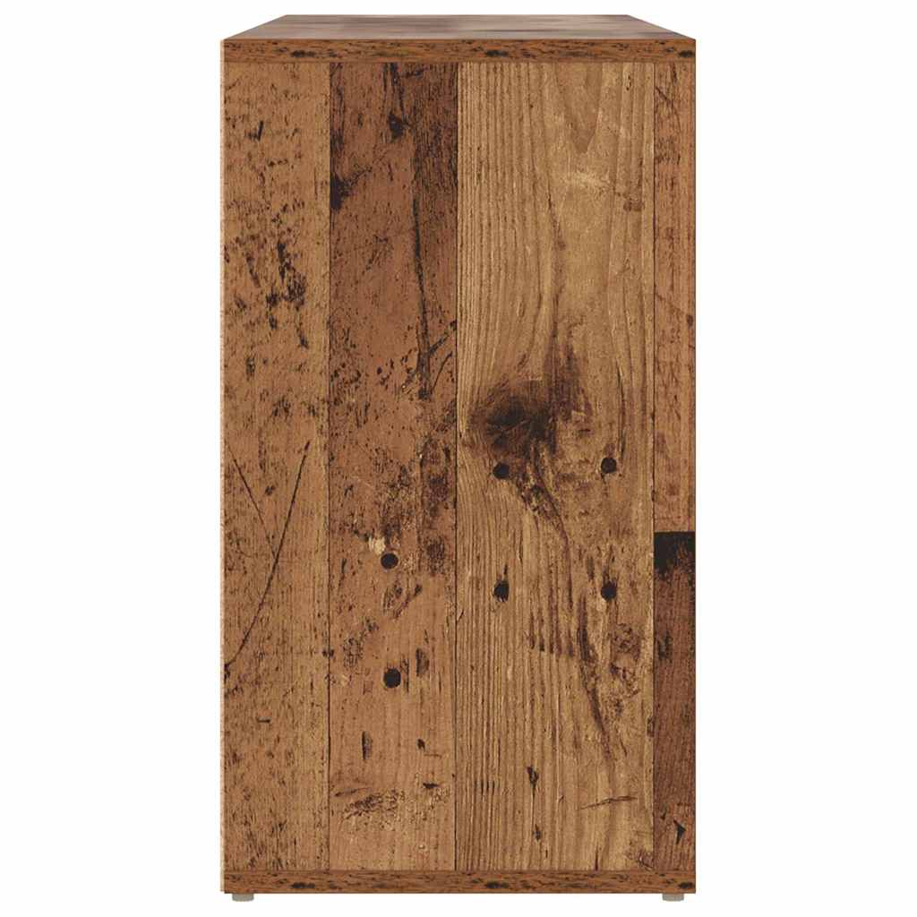 Schoenenbank met plank Oudhout 103 x 30 x 54,5 cm Bewerkt hout is nu te koop bij PeponiXL, paradijselijk wonen!