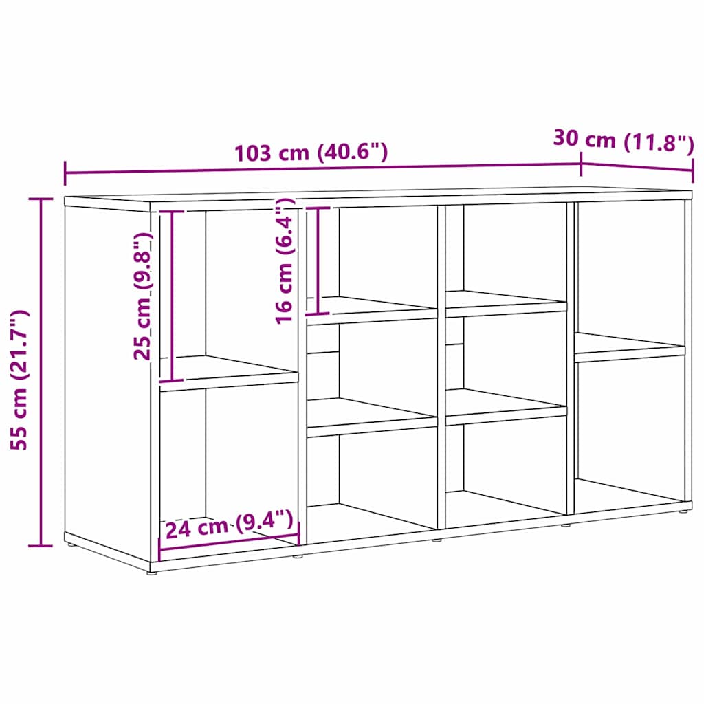 Schoenenbank met plank Oudhout 103 x 30 x 54,5 cm Bewerkt hout is nu te koop bij PeponiXL, paradijselijk wonen!