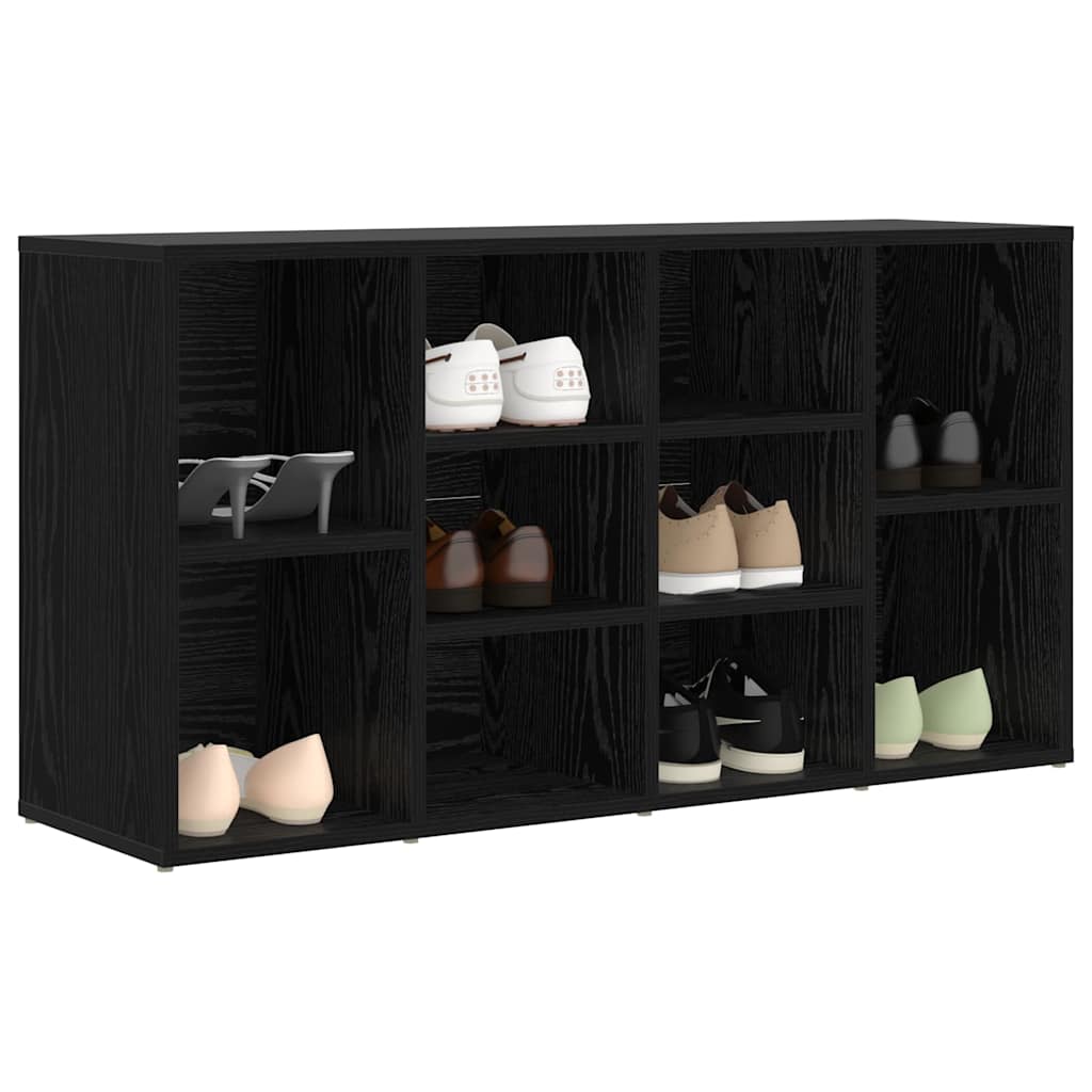 Schoenenbank Zwart Eiken 103 x 30 x 54,5 cm Bewerkt hout is nu te koop bij PeponiXL, paradijselijk wonen!