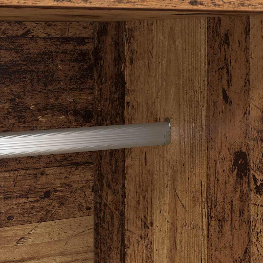 Kledingkast met plank Oudhout 82,5 x 51,5 x 180 cm Bewerkt hout is nu te koop bij PeponiXL, paradijselijk wonen!