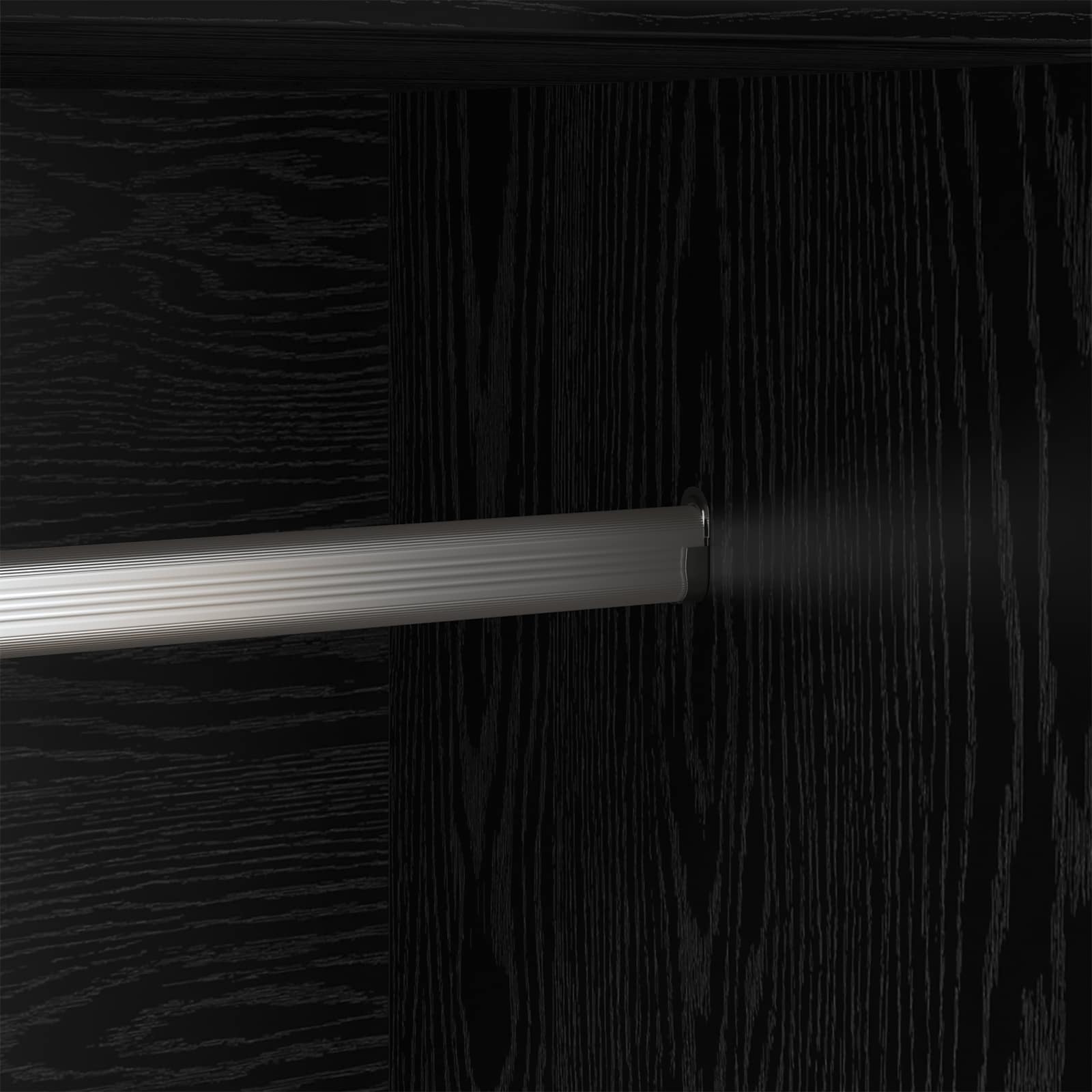 Kledingkast Zwart Eiken 82,5 x 51,5 x 180 cm Bewerkt hout is nu te koop bij PeponiXL, paradijselijk wonen!