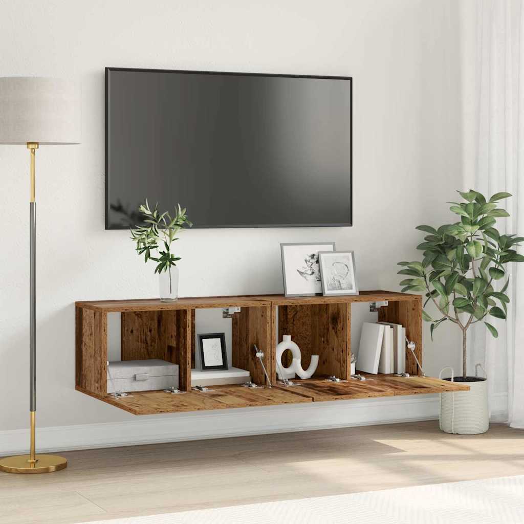 Tv-meubelset 2 pcs Multikleur 60 x 30 x 30 cm Bewerkt hout is nu te koop bij PeponiXL, paradijselijk wonen!