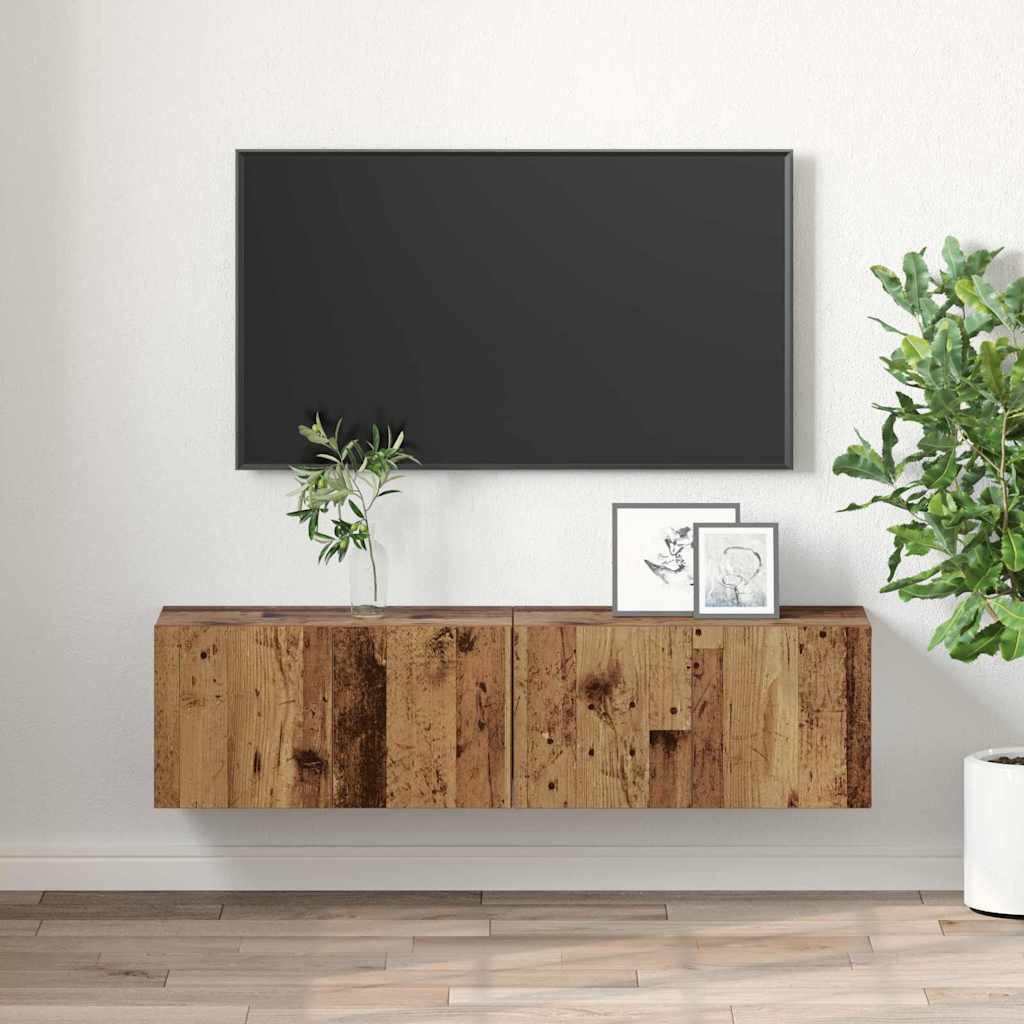 Tv-meubelset 2 pcs Multikleur 60 x 30 x 30 cm Bewerkt hout is nu te koop bij PeponiXL, paradijselijk wonen!