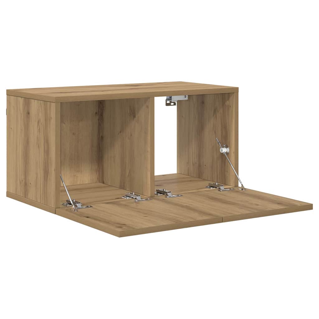 Tv-meubelset Wandgemonteerd Bruin 60 x 30 x 30 cm Bewerkt hout is nu te koop bij PeponiXL, paradijselijk wonen!