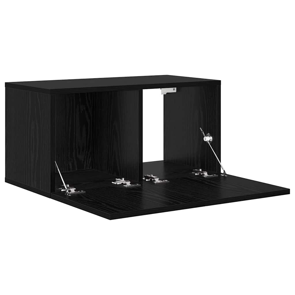 Tv-meubelset 3 pcs Zwart 60 x 30 x 30 cm Bewerkt hout is nu te koop bij PeponiXL, paradijselijk wonen!