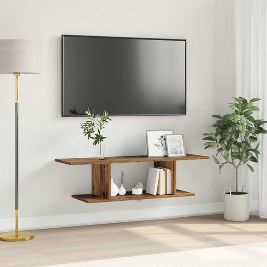 Tv-meubelset Bruin 103 x 30 x 26,5 cm Bewerkt hout is nu te koop bij PeponiXL, paradijselijk wonen!