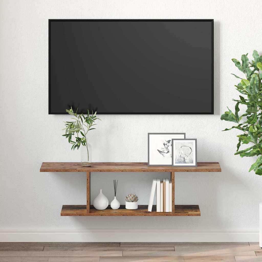Tv-meubelset Bruin 103 x 30 x 26,5 cm Bewerkt hout is nu te koop bij PeponiXL, paradijselijk wonen!