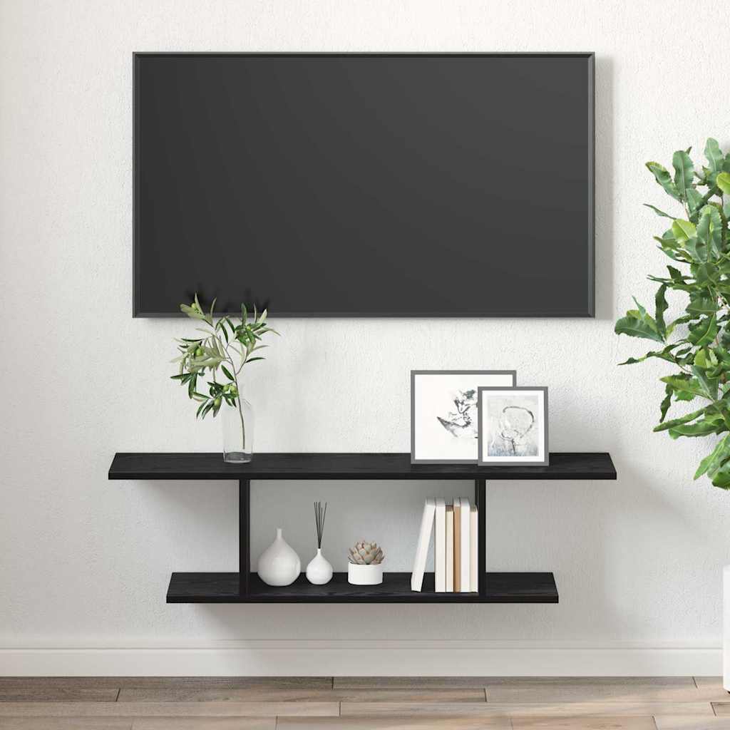 Tv-meubelset Zwart 103 x 30 x 26,5 cm Bewerkt hout is nu te koop bij PeponiXL, paradijselijk wonen!
