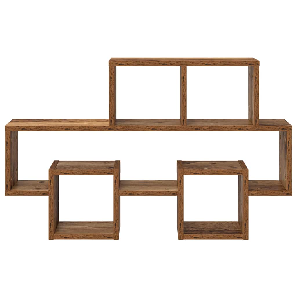 Wandplank met plank Oud hout 82 x 15 x 51 cm Bewerkt hout is nu te koop bij PeponiXL, paradijselijk wonen!