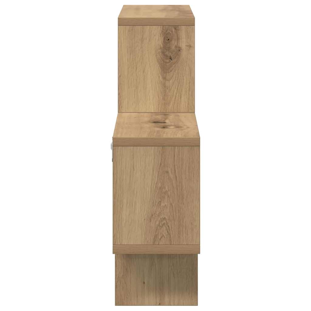 Wandplank artisanaal eikenkleurig 82 x 15 x 51 cm Bewerkt hout is nu te koop bij PeponiXL, paradijselijk wonen!