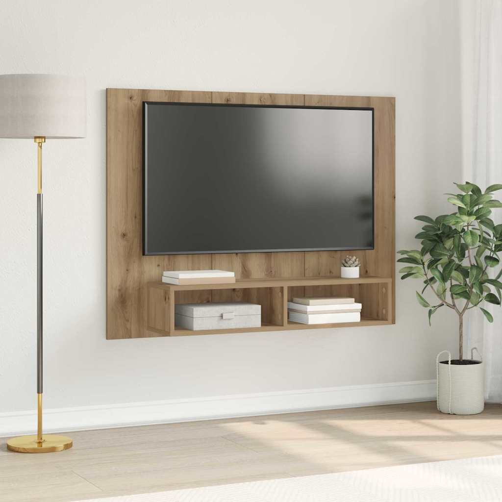 Tv-meubelset Artisan Eiken 120 x 23,5 x 90 cm Bewerkt hout is nu te koop bij PeponiXL, paradijselijk wonen!
