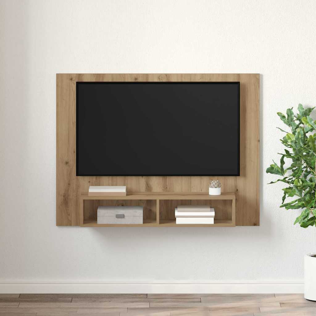 Tv-meubelset Artisan Eiken 120 x 23,5 x 90 cm Bewerkt hout is nu te koop bij PeponiXL, paradijselijk wonen!