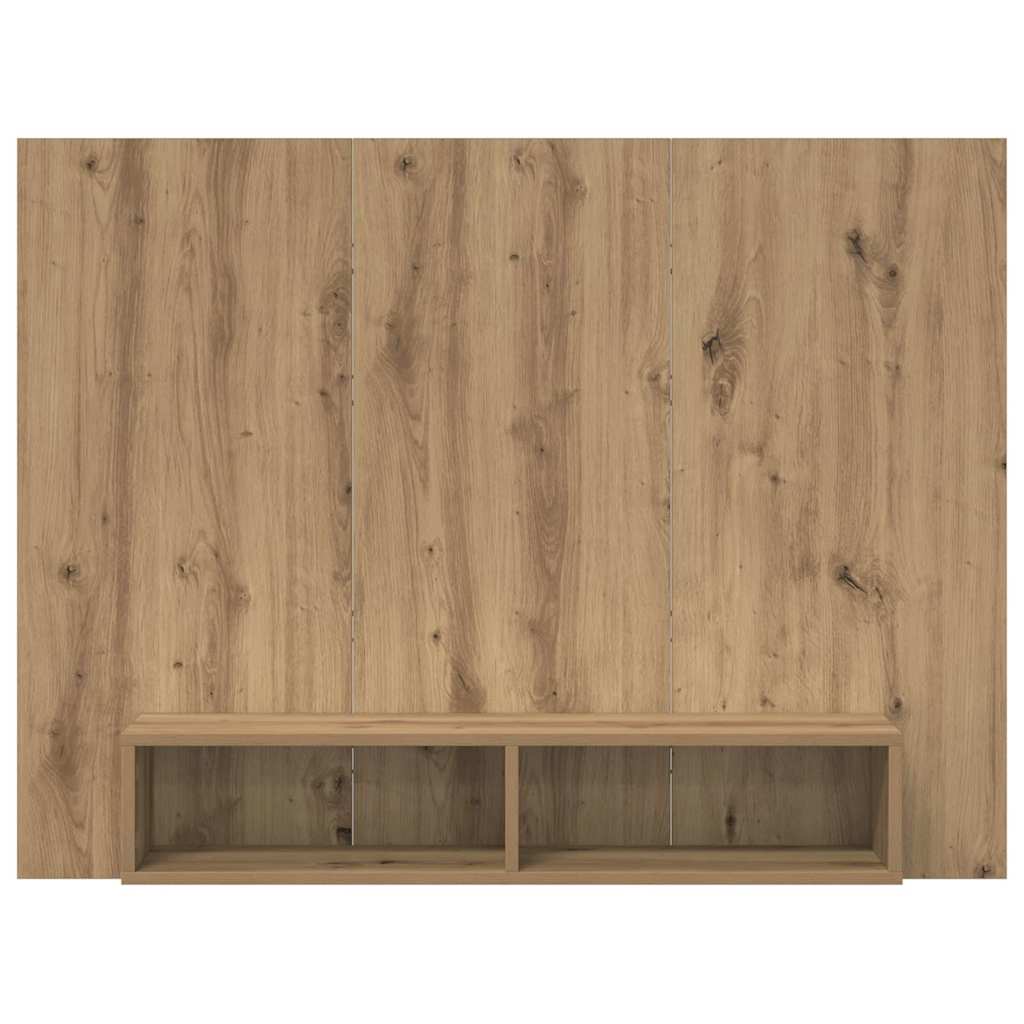 Tv-meubelset Artisan Eiken 120 x 23,5 x 90 cm Bewerkt hout is nu te koop bij PeponiXL, paradijselijk wonen!