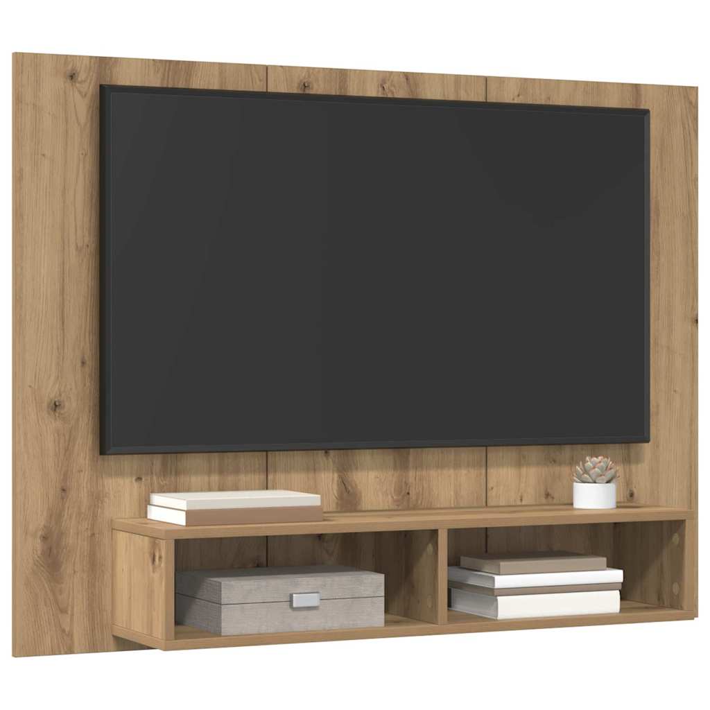 Tv-meubelset Artisan Eiken 120 x 23,5 x 90 cm Bewerkt hout is nu te koop bij PeponiXL, paradijselijk wonen!