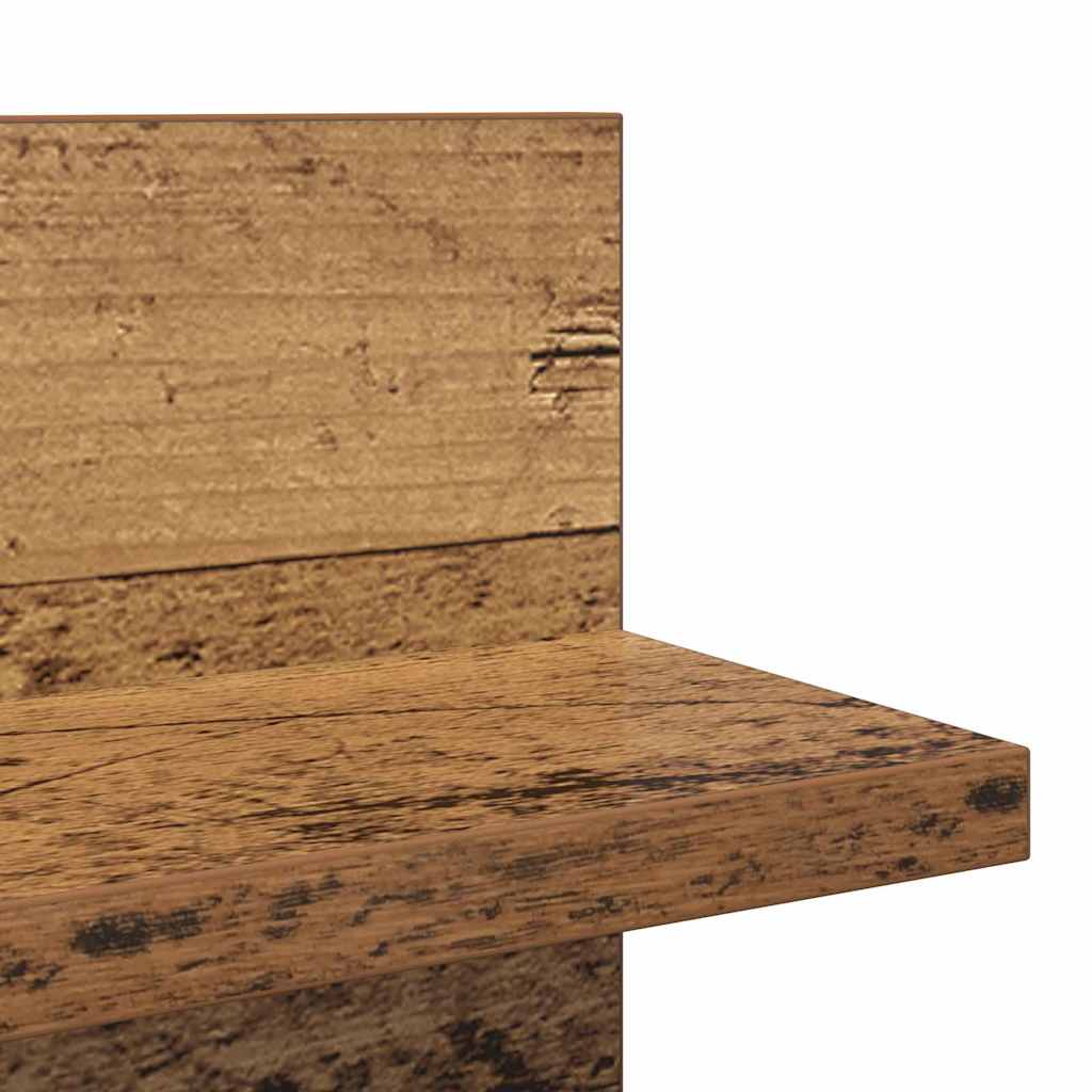 Wandplank 2 pcs Oud Hout 80 x 11,5 x 18 cm Bewerkt hout is nu te koop bij PeponiXL, paradijselijk wonen!