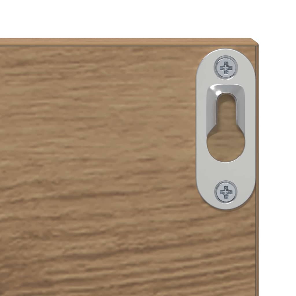 Wandplank 2 pcs Artisan Eiken 80 x 11,5 x 18 cm Bewerkt hout is nu te koop bij PeponiXL, paradijselijk wonen!