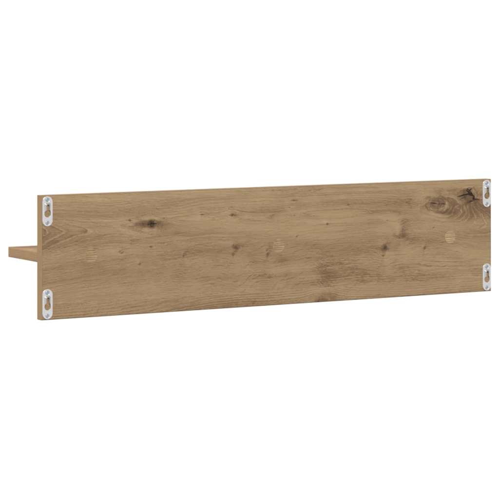 Wandplank 2 pcs Artisan Eiken 80 x 11,5 x 18 cm Bewerkt hout is nu te koop bij PeponiXL, paradijselijk wonen!