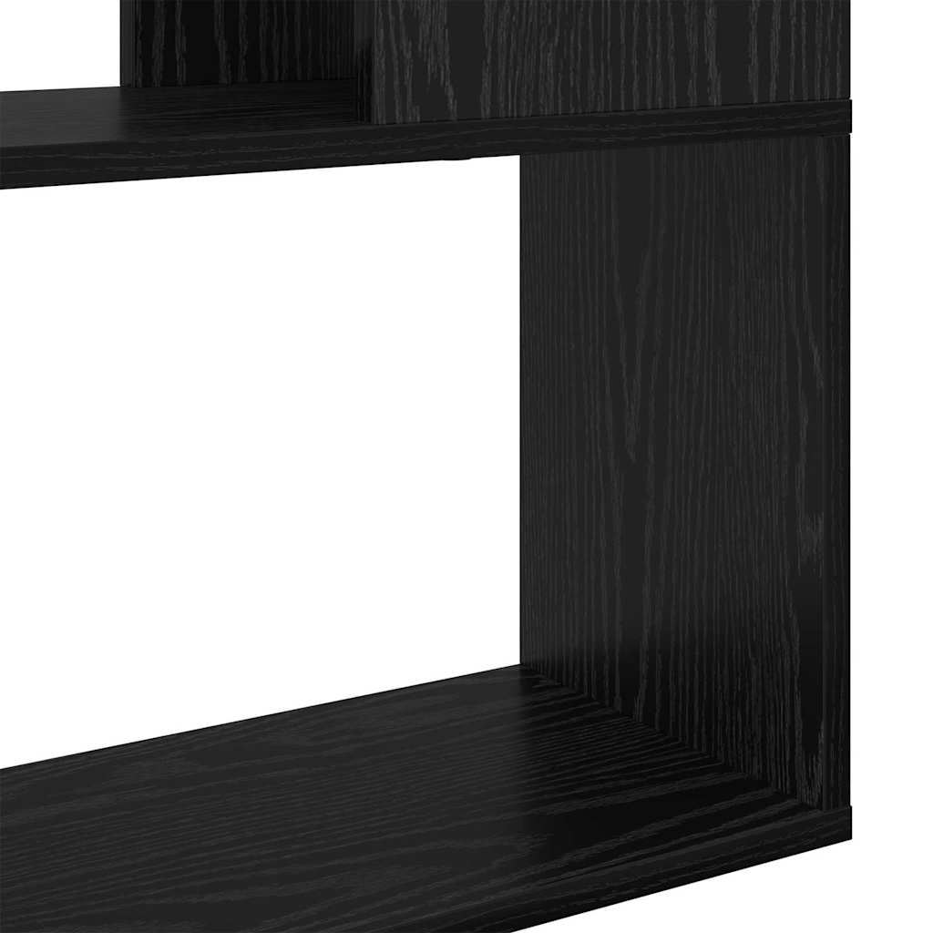 Tv-meubelset Wandgemonteerd Zwart 80 x 24 x 125 cm Bewerkt hout is nu te koop bij PeponiXL, paradijselijk wonen!