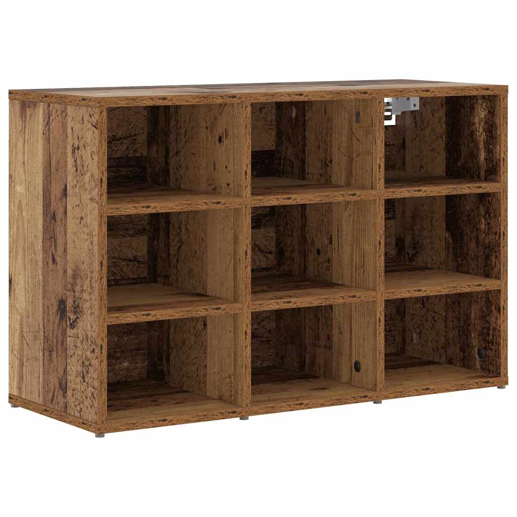Schoenenkast met plank Oudhout 77,5 x 30 x 51 cm Bewerkt hout is nu te koop bij PeponiXL, paradijselijk wonen!