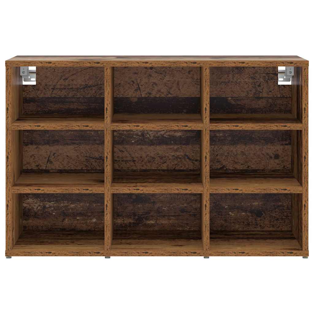 Schoenenkast met plank Oudhout 77,5 x 30 x 51 cm Bewerkt hout is nu te koop bij PeponiXL, paradijselijk wonen!