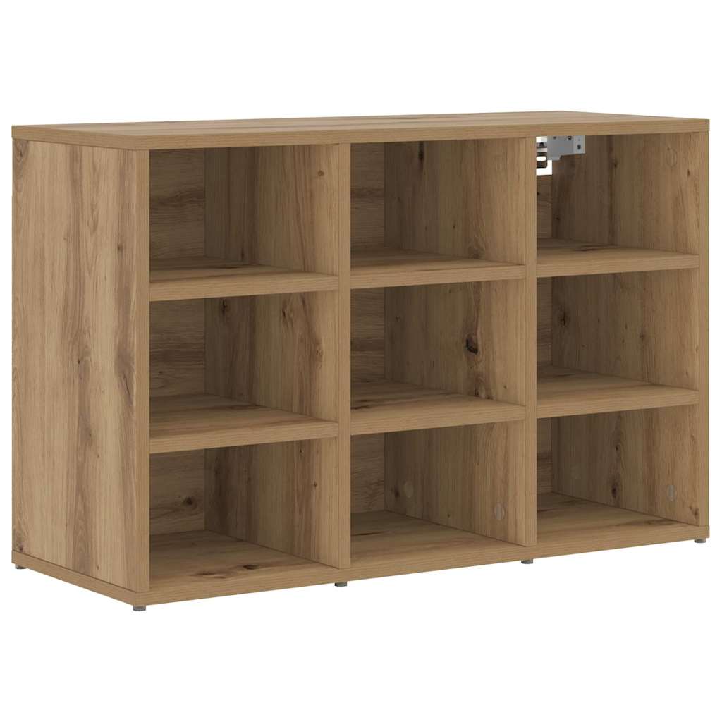 Schoenenkast Artisan Eiken 77,5 x 30 x 51 cm Bewerkt hout is nu te koop bij PeponiXL, paradijselijk wonen!