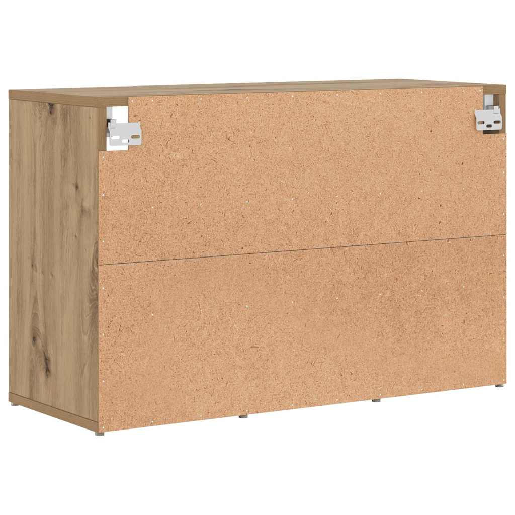 Schoenenkast Artisan Eiken 77,5 x 30 x 51 cm Bewerkt hout is nu te koop bij PeponiXL, paradijselijk wonen!