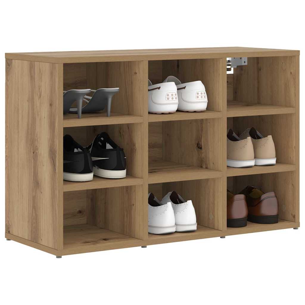 Schoenenkast Artisan Eiken 77,5 x 30 x 51 cm Bewerkt hout is nu te koop bij PeponiXL, paradijselijk wonen!