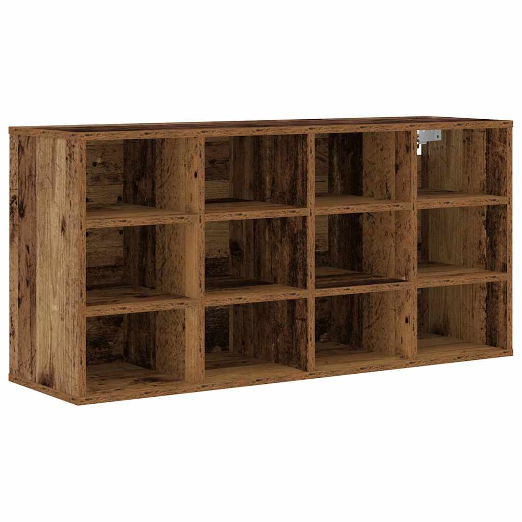 Schoenenkast met plank Oudhout 103 x 30 x 51 cm Bewerkt hout is nu te koop bij PeponiXL, paradijselijk wonen!