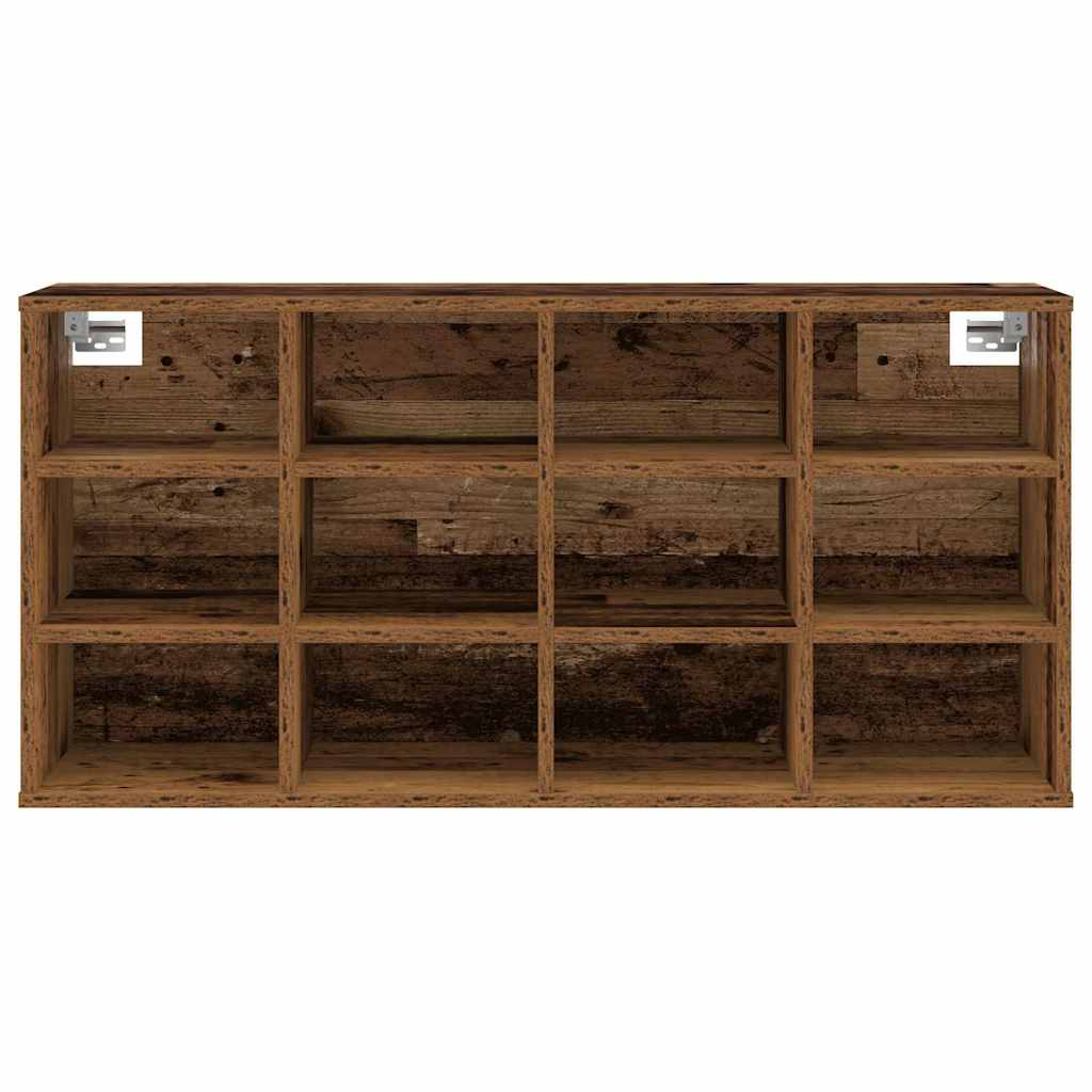 Schoenenkast met plank Oudhout 103 x 30 x 51 cm Bewerkt hout is nu te koop bij PeponiXL, paradijselijk wonen!