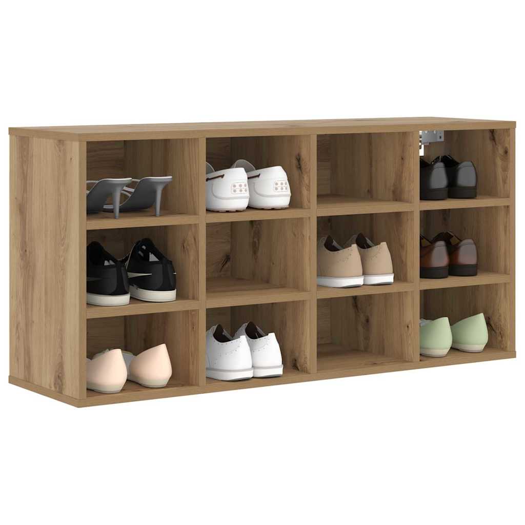 Schoenenkast Artisan Eiken 103 x 30 x 51 cm Bewerkt hout is nu te koop bij PeponiXL, paradijselijk wonen!