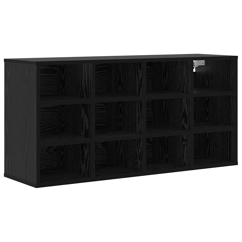 Schoenenkast Zwart Eiken 103 x 30 x 51 cm Bewerkt hout is nu te koop bij PeponiXL, paradijselijk wonen!