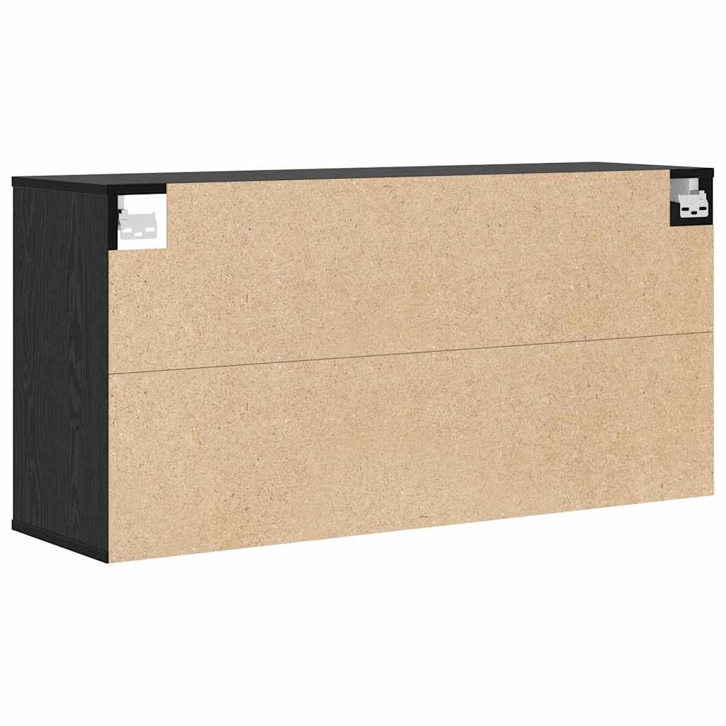 Schoenenkast Zwart Eiken 103 x 30 x 51 cm Bewerkt hout is nu te koop bij PeponiXL, paradijselijk wonen!