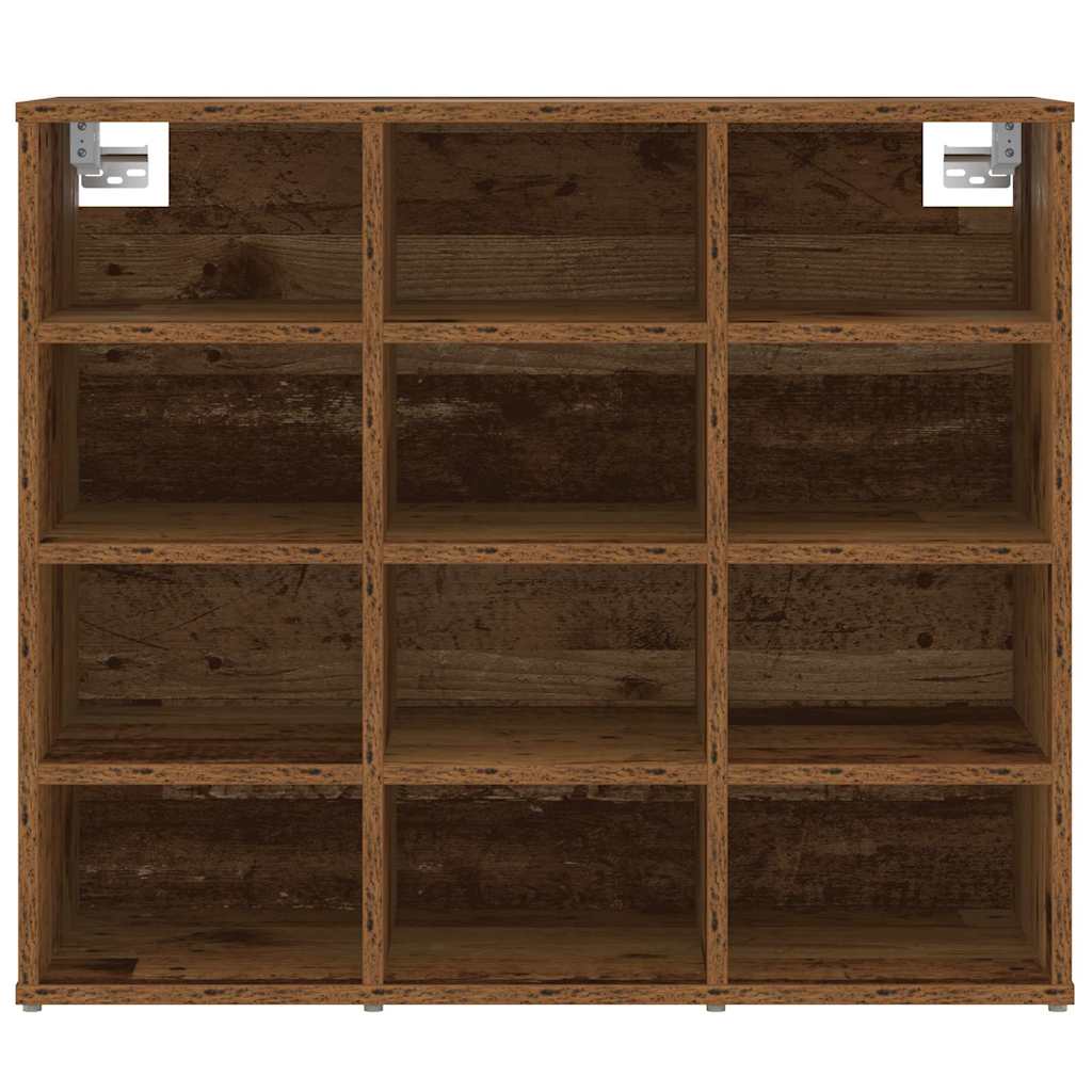 Schoenenkast met plank Oudhout 77,5 x 30 x 67 cm Bewerkt hout is nu te koop bij PeponiXL, paradijselijk wonen!