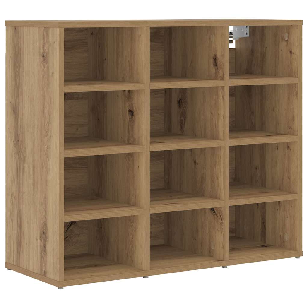 Schoenenkast Artisan Eiken 77,5 x 30 x 67 cm Bewerkt hout is nu te koop bij PeponiXL, paradijselijk wonen!