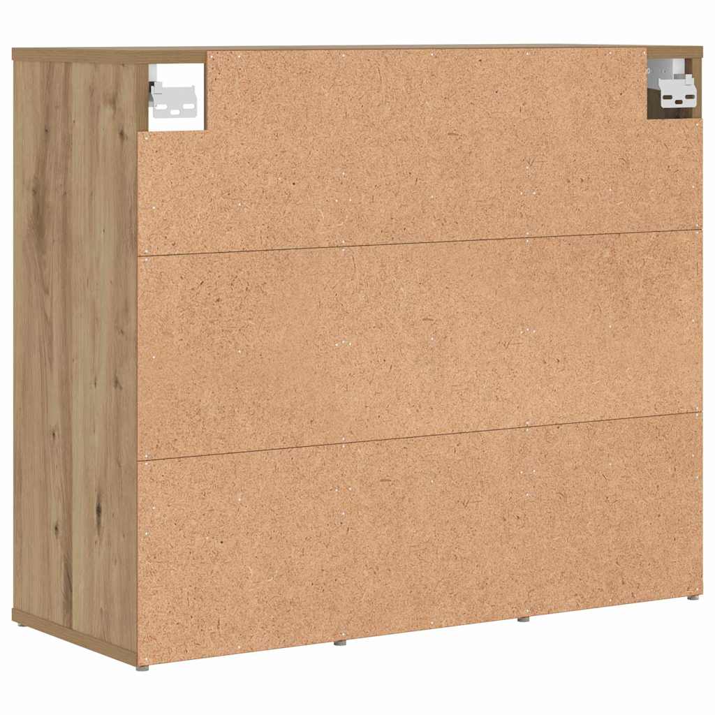 Schoenenkast Artisan Eiken 77,5 x 30 x 67 cm Bewerkt hout is nu te koop bij PeponiXL, paradijselijk wonen!