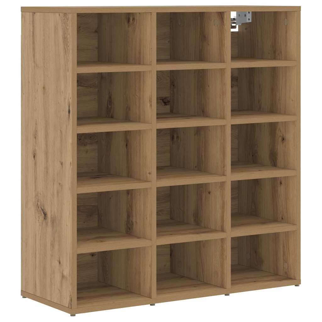 Schoenenkast Artisan Eiken 77,5 x 30 x 83,5 cm Bewerkt hout is nu te koop bij PeponiXL, paradijselijk wonen!