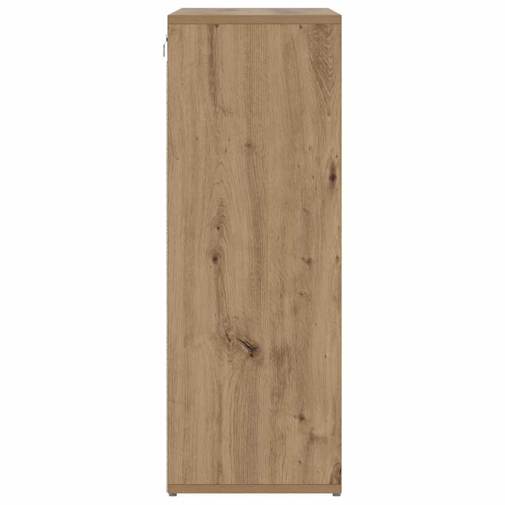 Schoenenkast Artisan Eiken 77,5 x 30 x 83,5 cm Bewerkt hout is nu te koop bij PeponiXL, paradijselijk wonen!