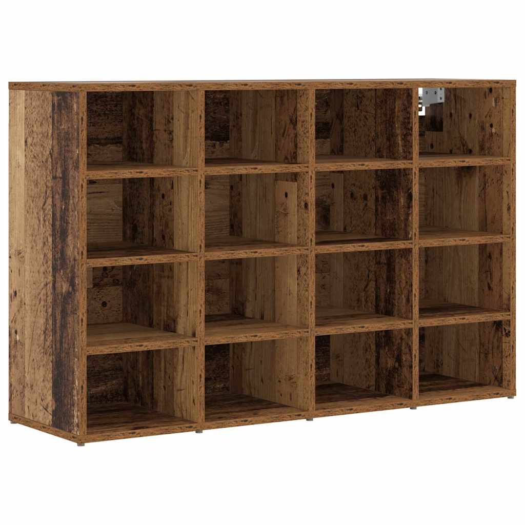 Schoenenkast met plank Oudhout 103 x 30 x 67 cm Bewerkt hout is nu te koop bij PeponiXL, paradijselijk wonen!