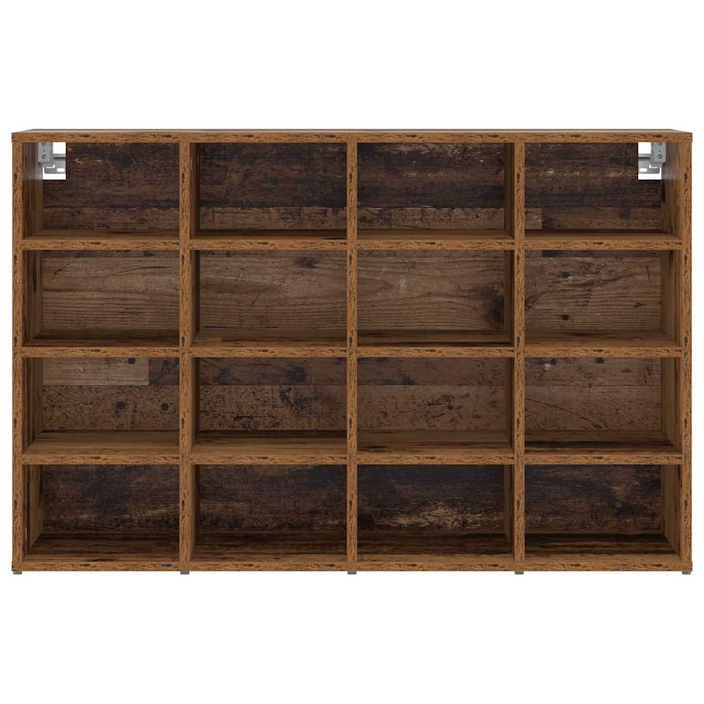 Schoenenkast met plank Oudhout 103 x 30 x 67 cm Bewerkt hout is nu te koop bij PeponiXL, paradijselijk wonen!