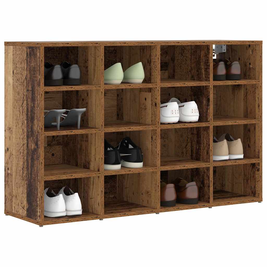 Schoenenkast met plank Oudhout 103 x 30 x 67 cm Bewerkt hout is nu te koop bij PeponiXL, paradijselijk wonen!