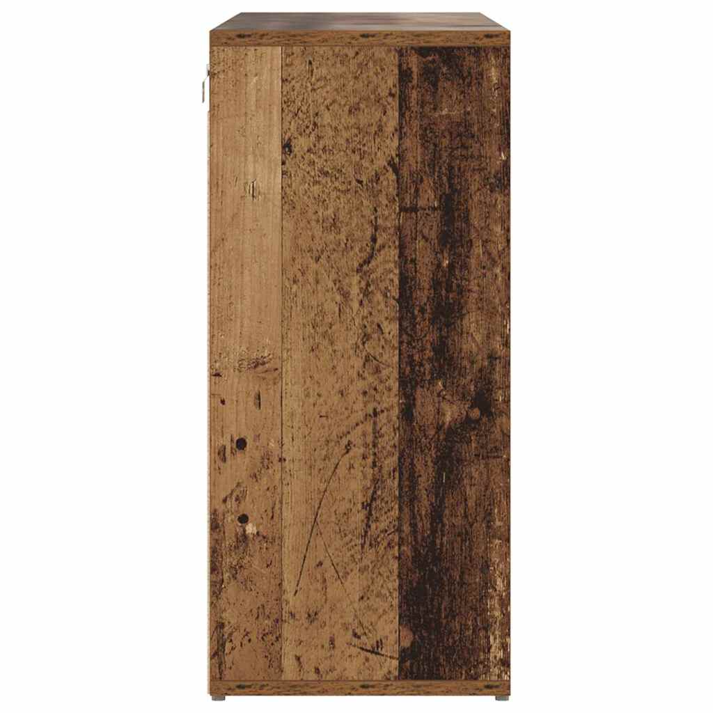 Schoenenkast met plank Oudhout 103 x 30 x 67 cm Bewerkt hout is nu te koop bij PeponiXL, paradijselijk wonen!