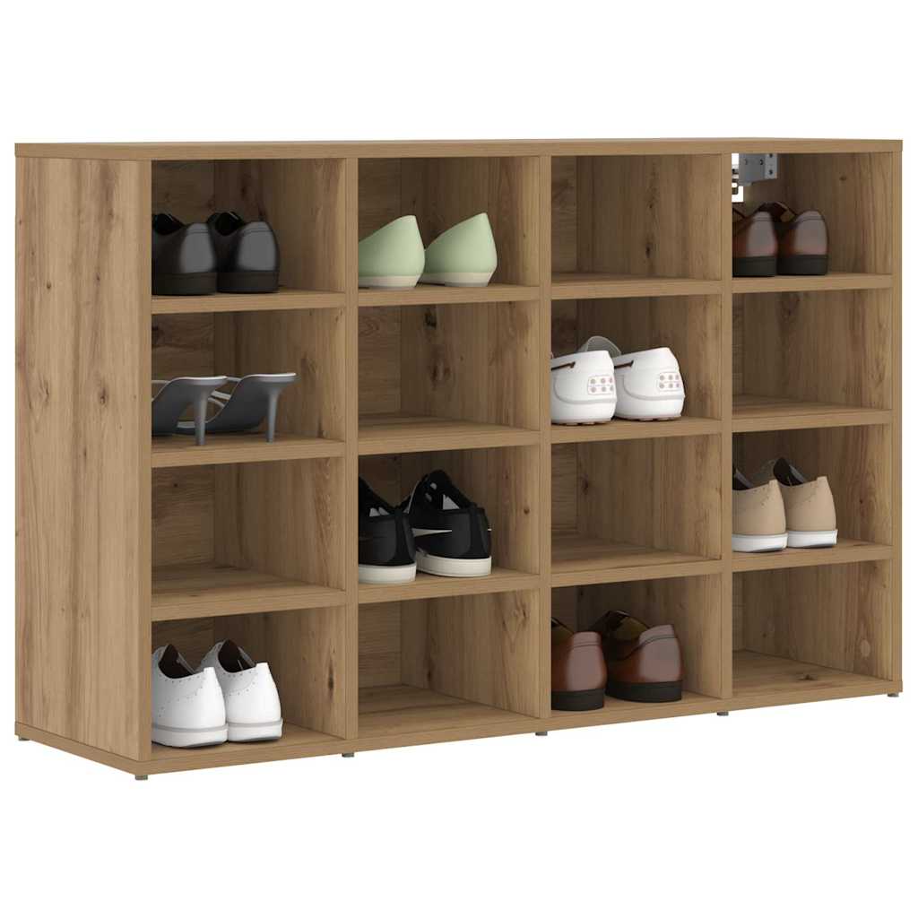 Schoenenkast Artisan Eiken 103 x 30 x 67 cm Bewerkt hout is nu te koop bij PeponiXL, paradijselijk wonen!