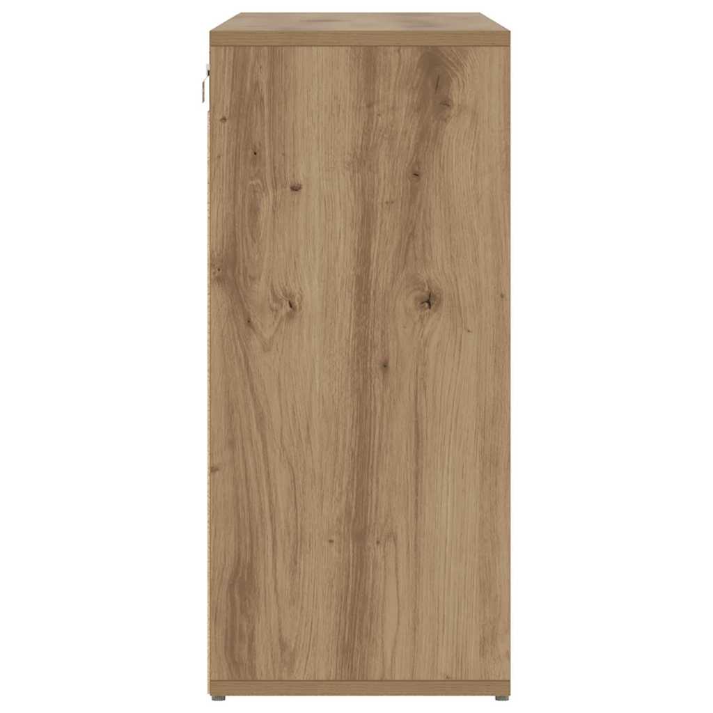 Schoenenkast Artisan Eiken 103 x 30 x 67 cm Bewerkt hout is nu te koop bij PeponiXL, paradijselijk wonen!