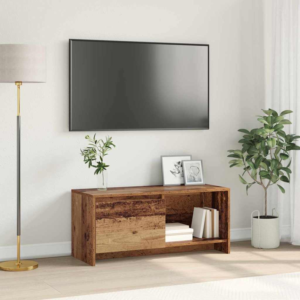 Tv-meubelset Oud Hout 90 x 35 x 40 cm Bewerkt hout is nu te koop bij PeponiXL, paradijselijk wonen!
