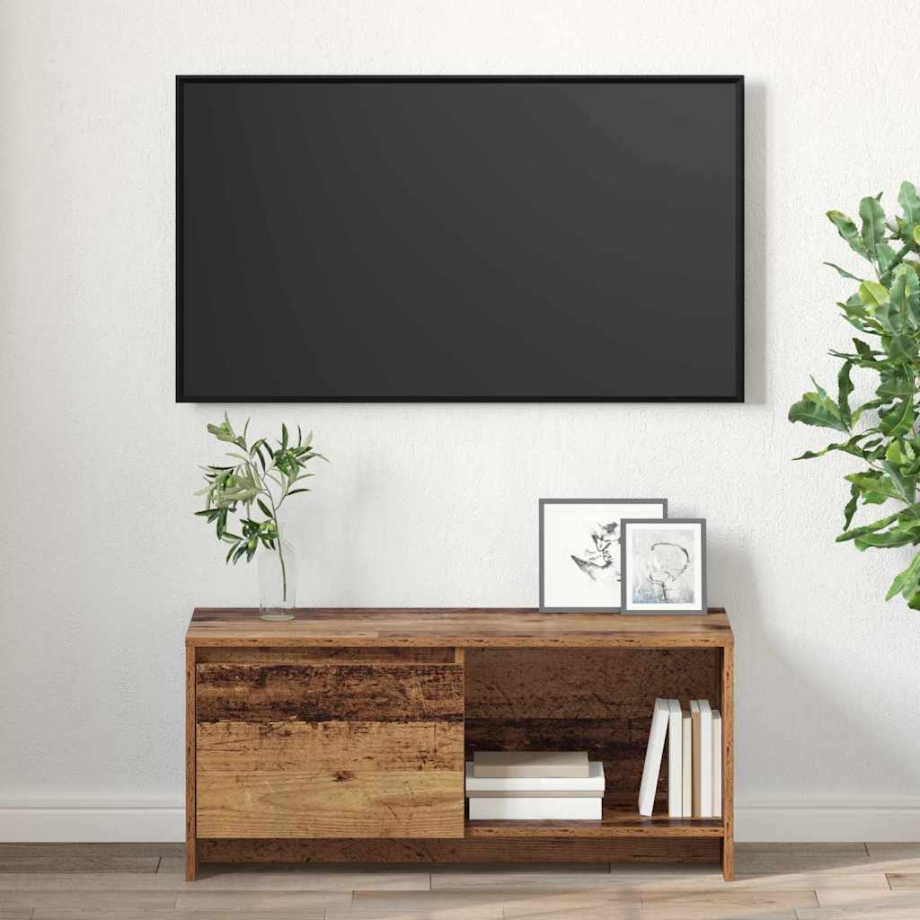 Tv-meubelset Oud Hout 90 x 35 x 40 cm Bewerkt hout is nu te koop bij PeponiXL, paradijselijk wonen!