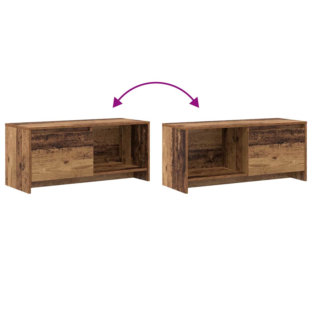 Tv-meubelset Oud Hout 90 x 35 x 40 cm Bewerkt hout is nu te koop bij PeponiXL, paradijselijk wonen!